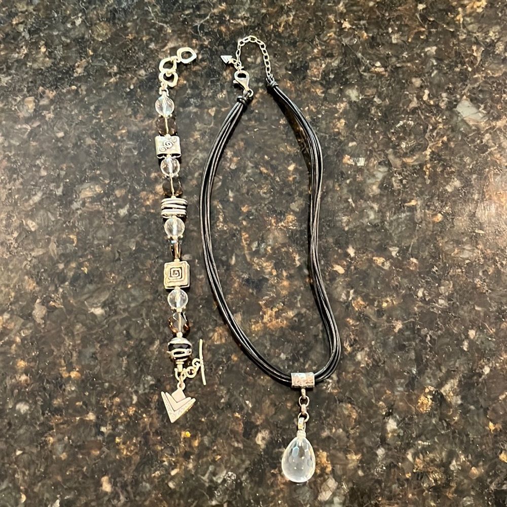 Silpada quartz necklace and bracelet